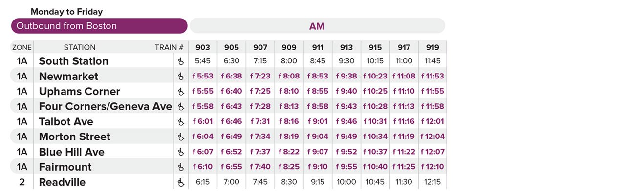 Outbound Friday Monday Am